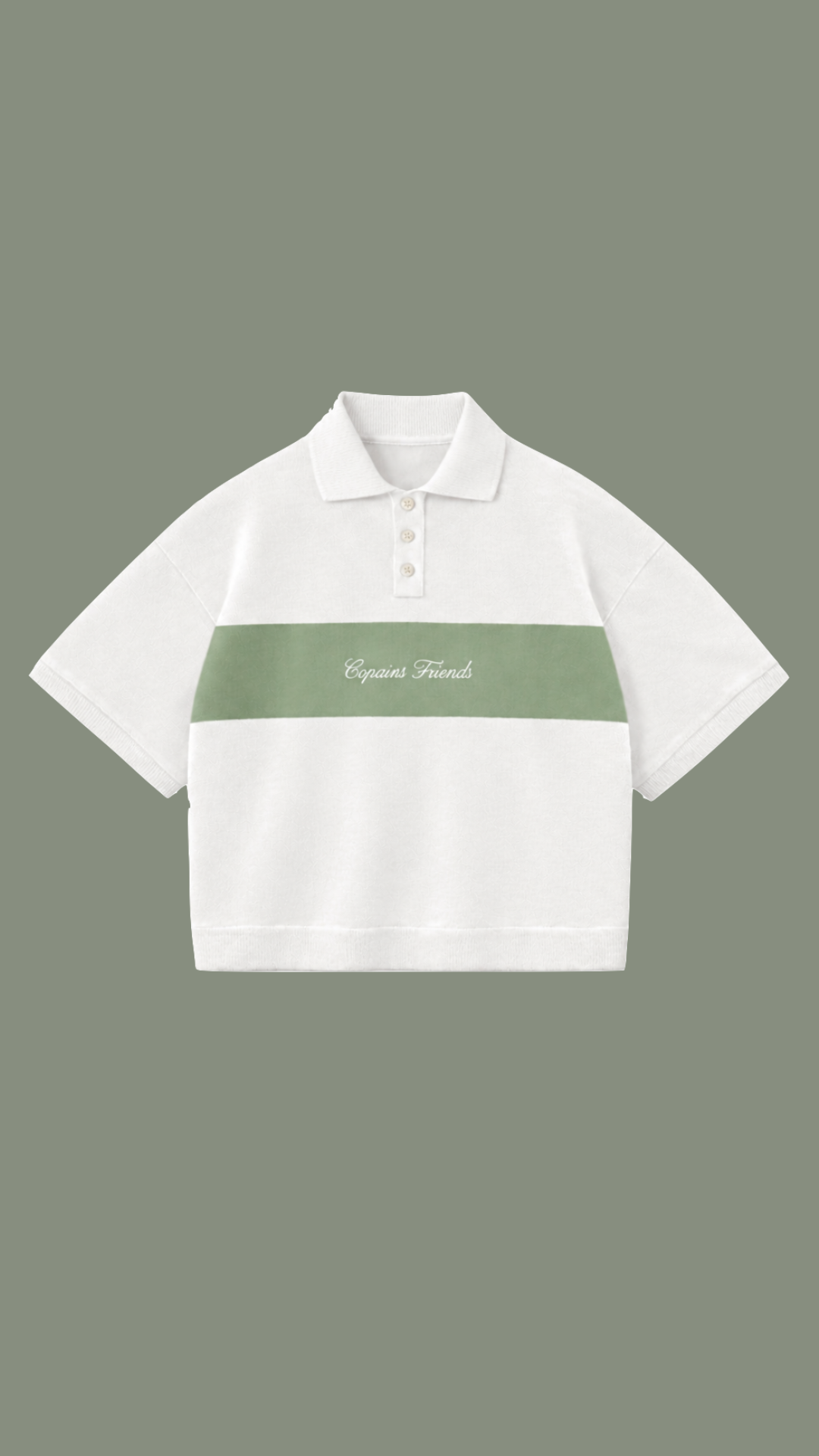 Single Stripe - Green Polo