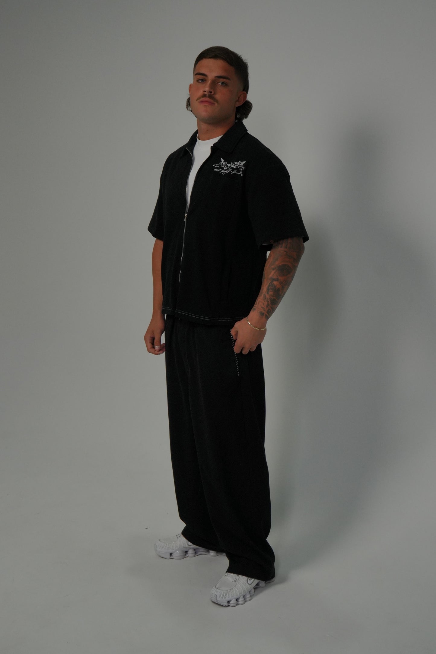 Zip Shirt- Black
