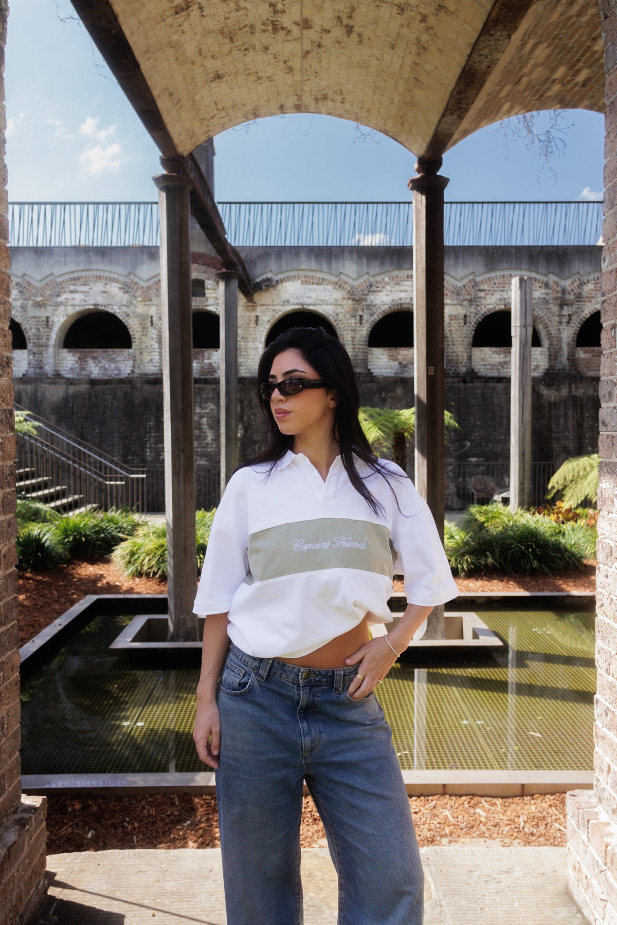 Single Stripe - Green Polo