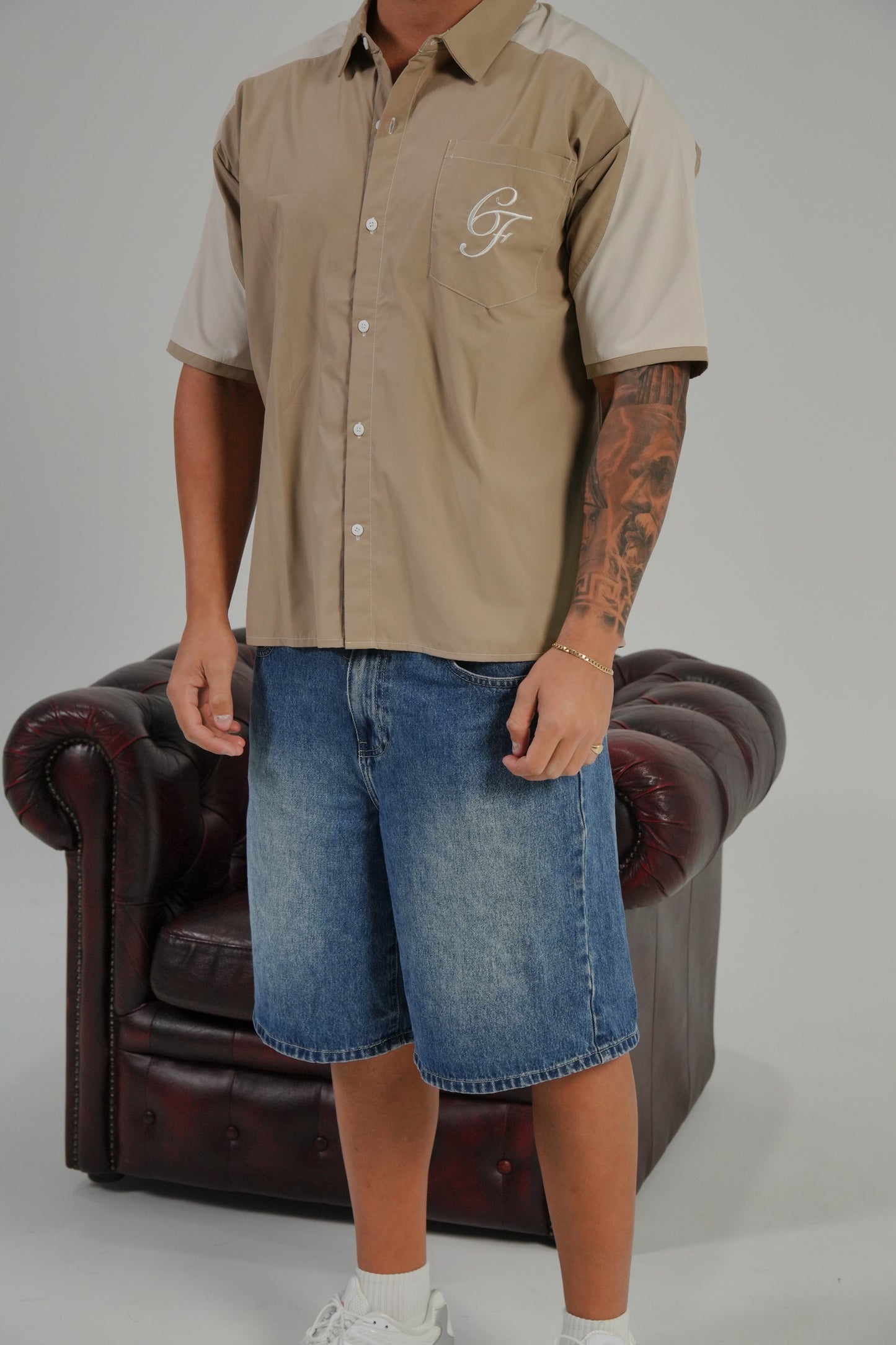 Cream Bowling Shirt