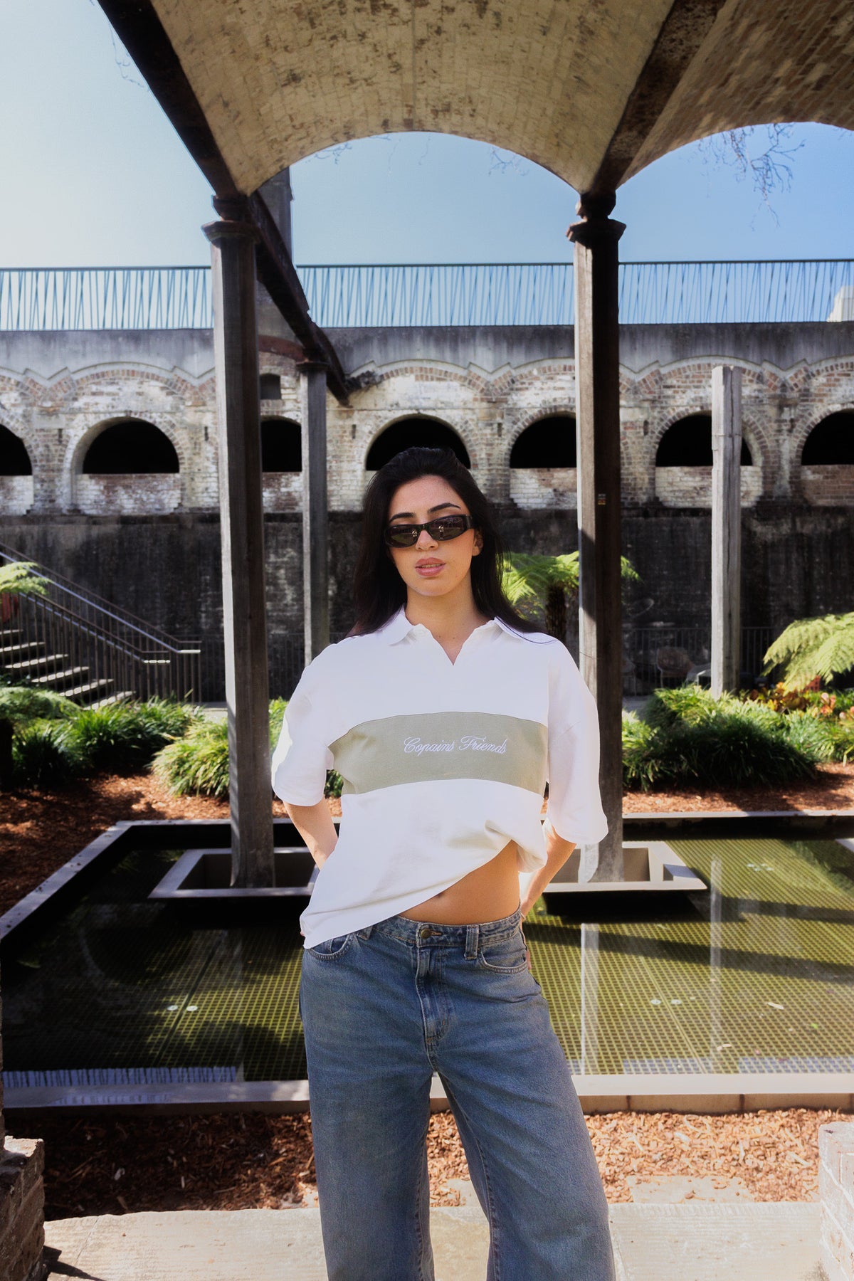 Single Stripe - Green Polo